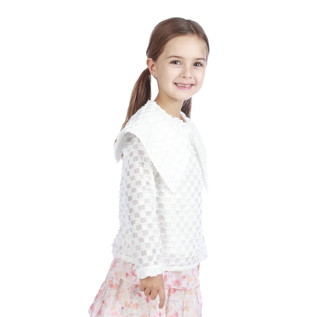 Jacquard Classic Blouse For Girls Image