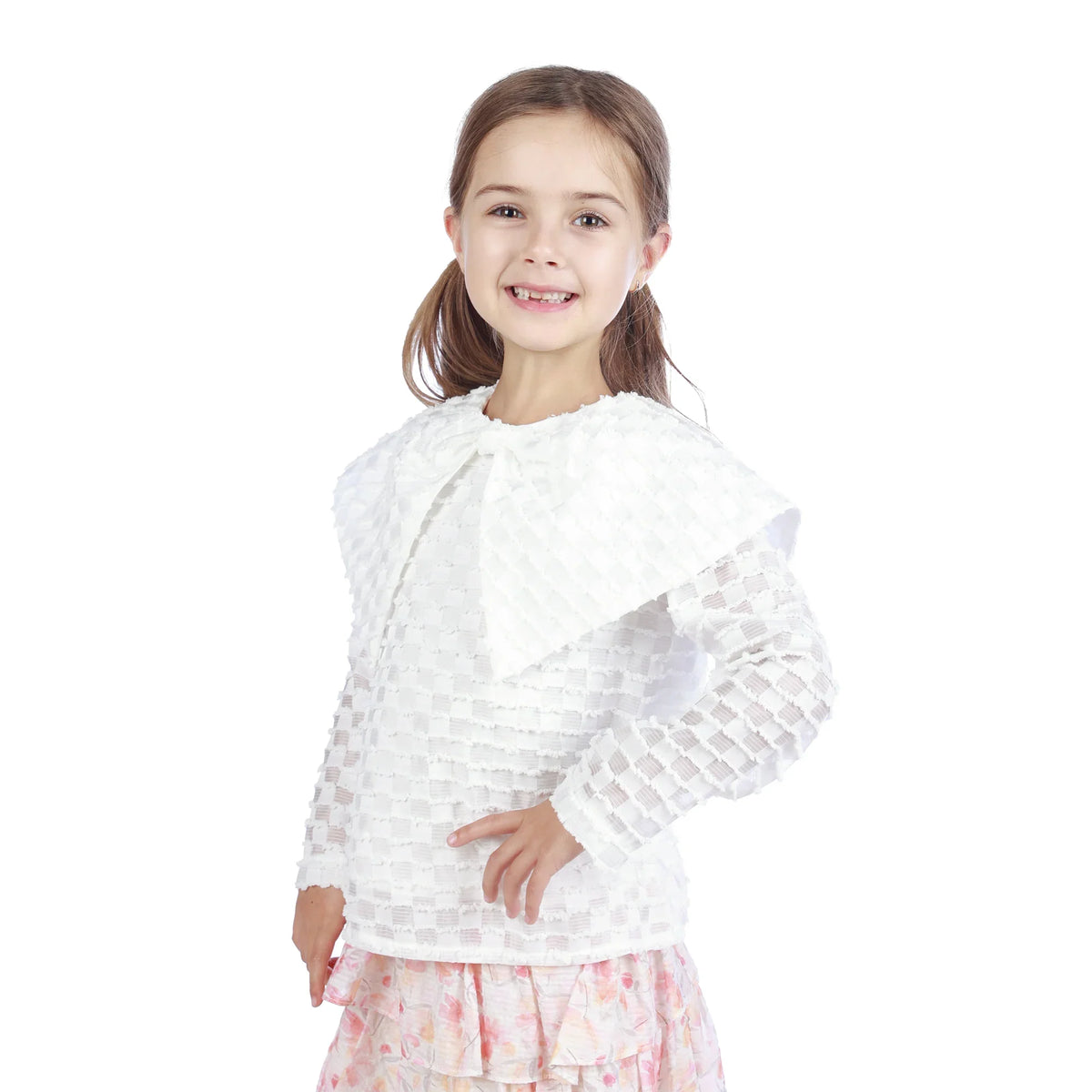 Jacquard Classic Blouse For Girls Image