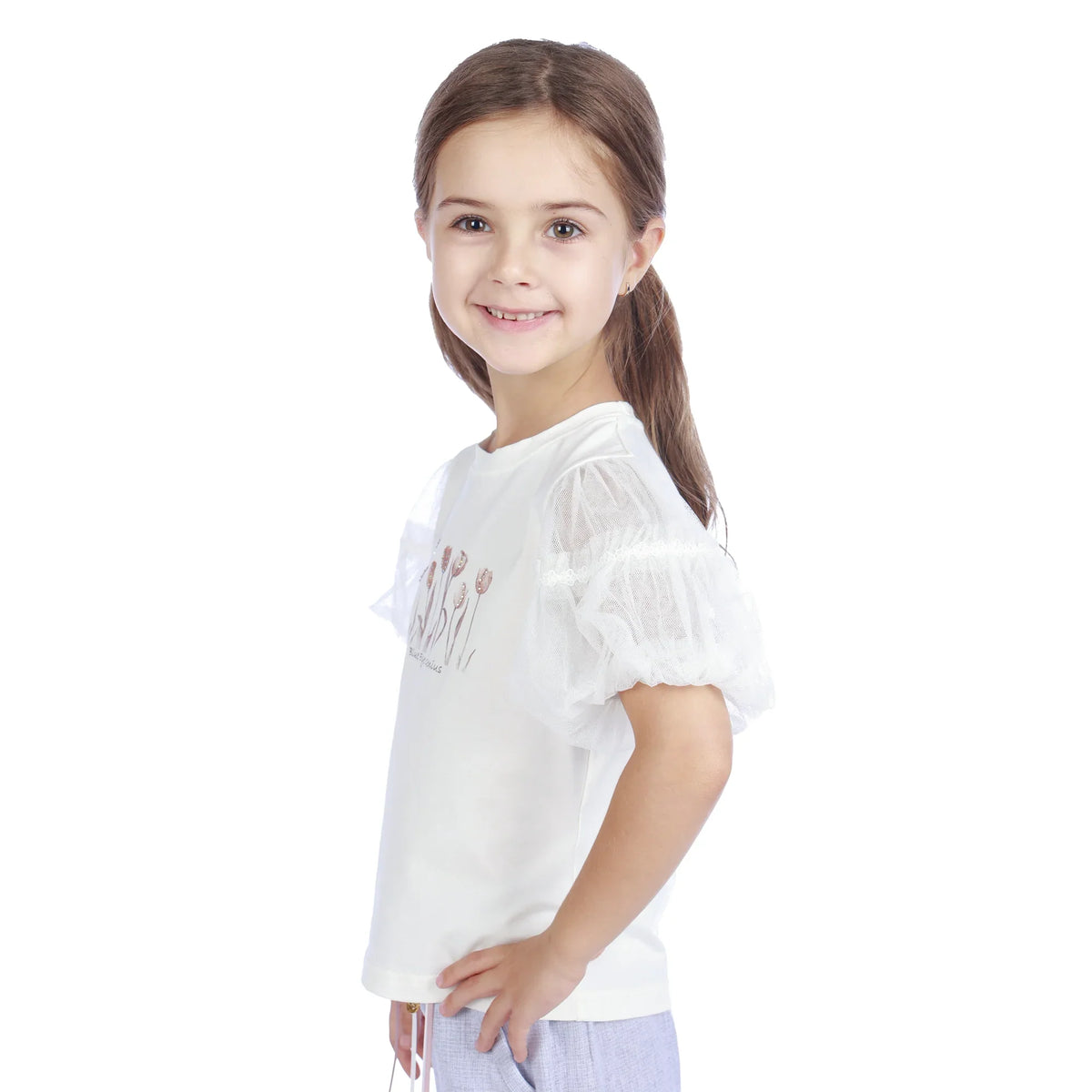 Floral Classic T.Shirt For Girls