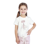 Off White Floral Classic T.Shirt For Girls Image