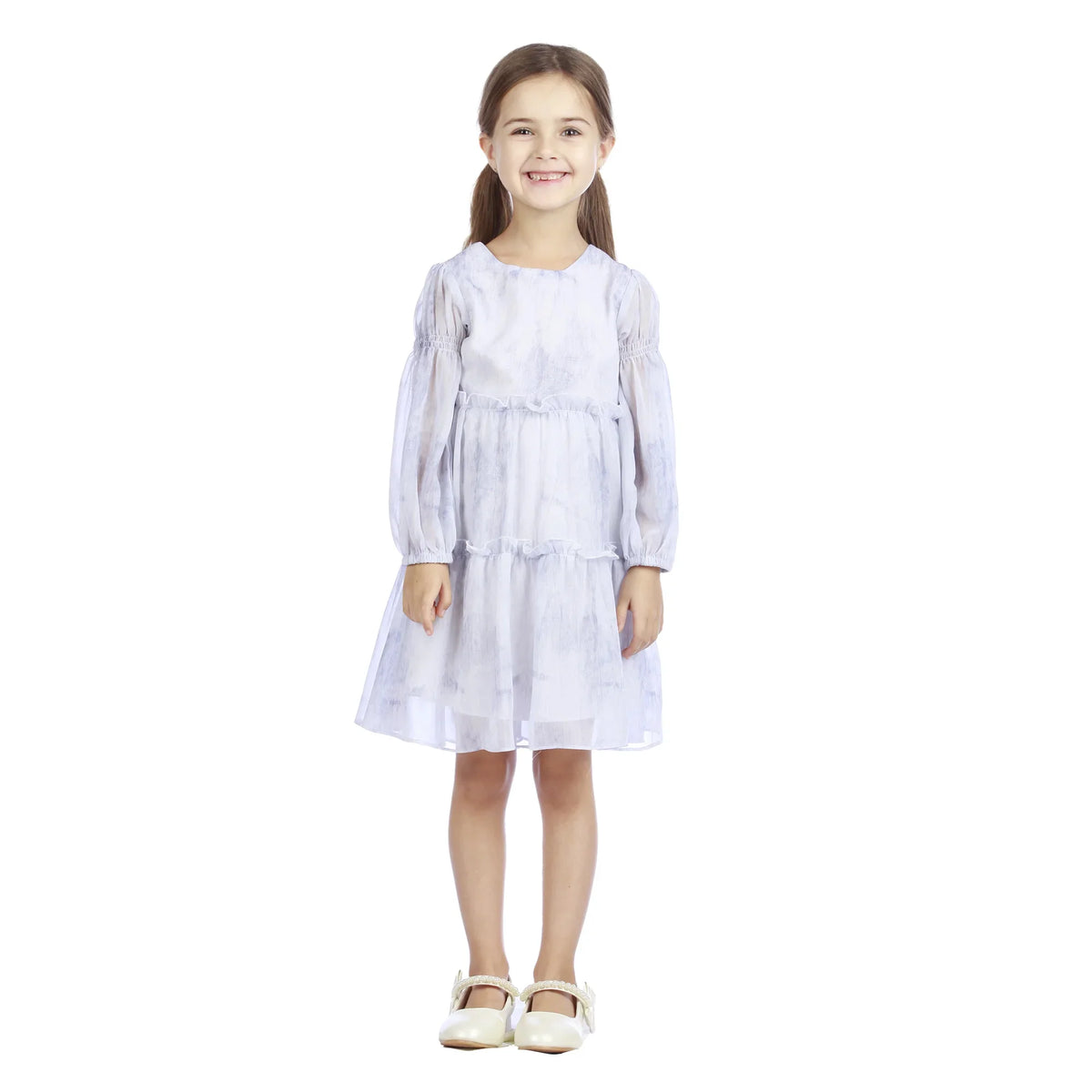 Printed Classic Dress For Girls Image