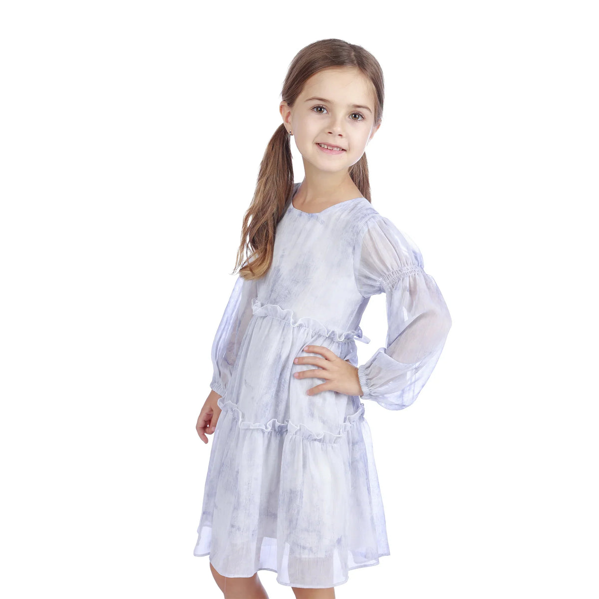 Printed Classic Dress For Girls Image