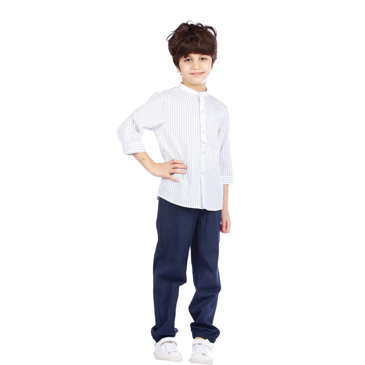 Striped Classic Shirt For Boys Image