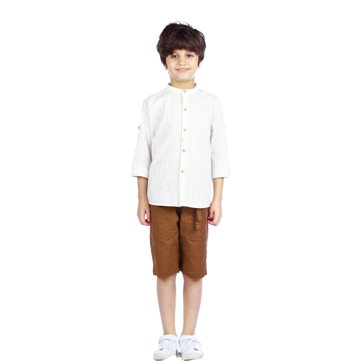 Striped Classic Shirt For Boys Image