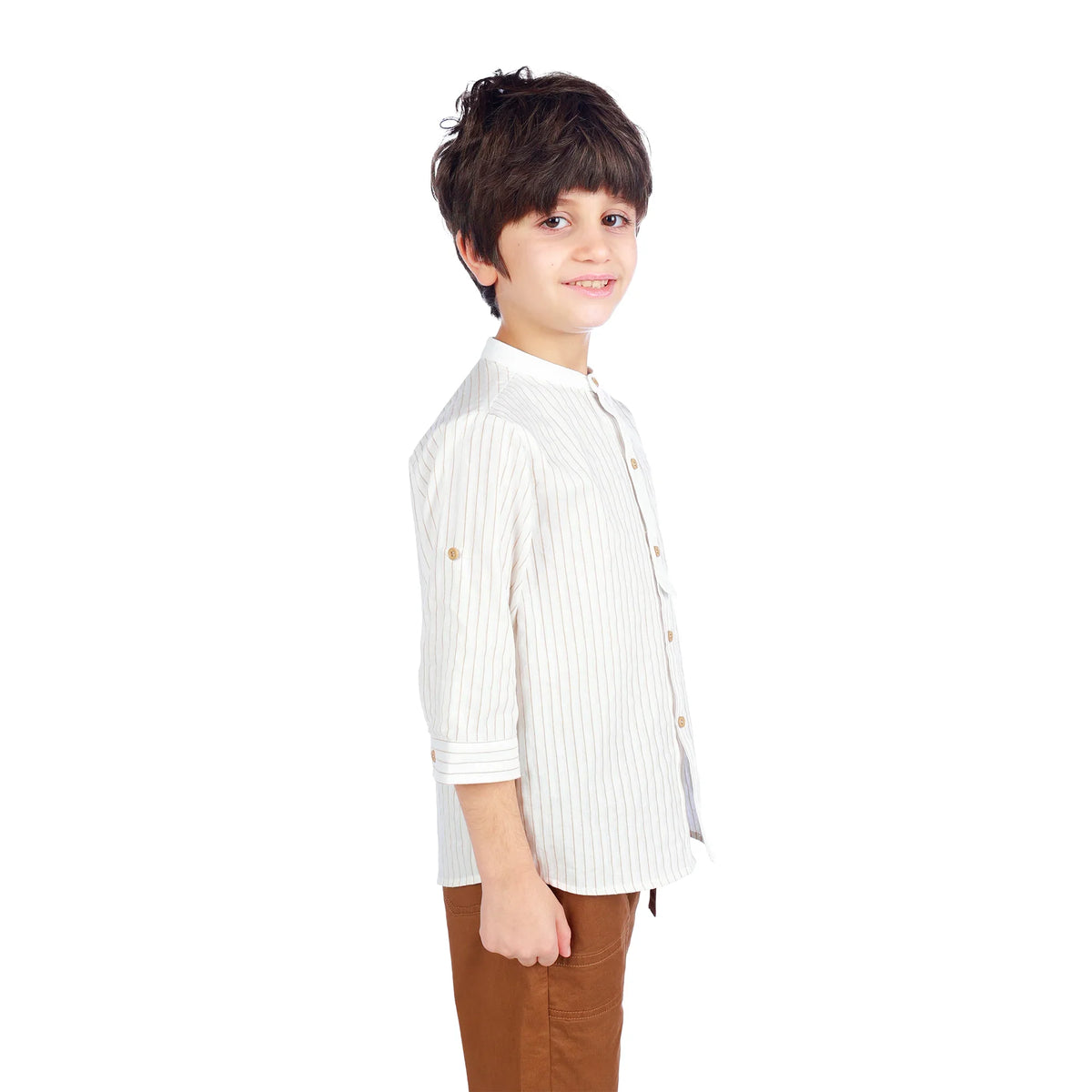 Striped Classic Shirt For Boys Image