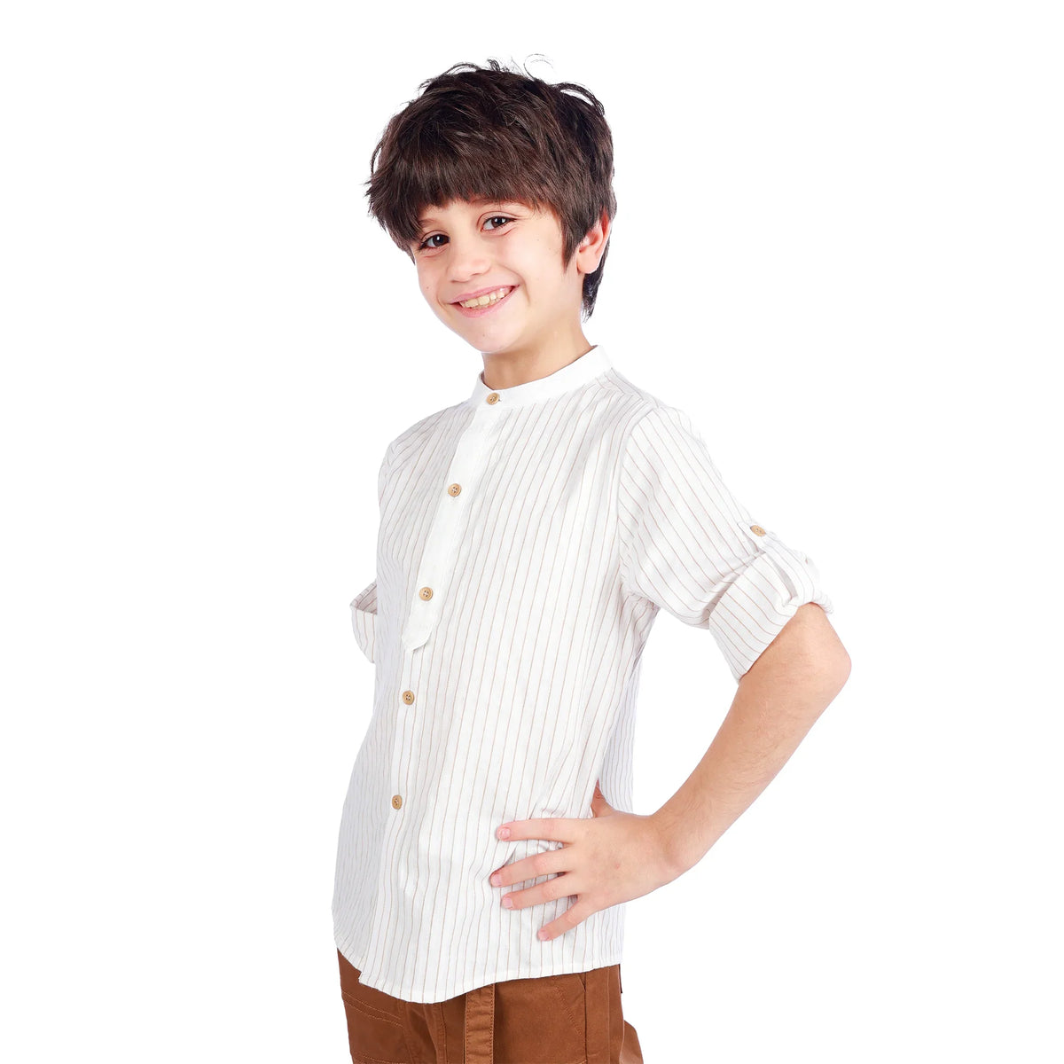 Striped Classic Shirt For Boys Image