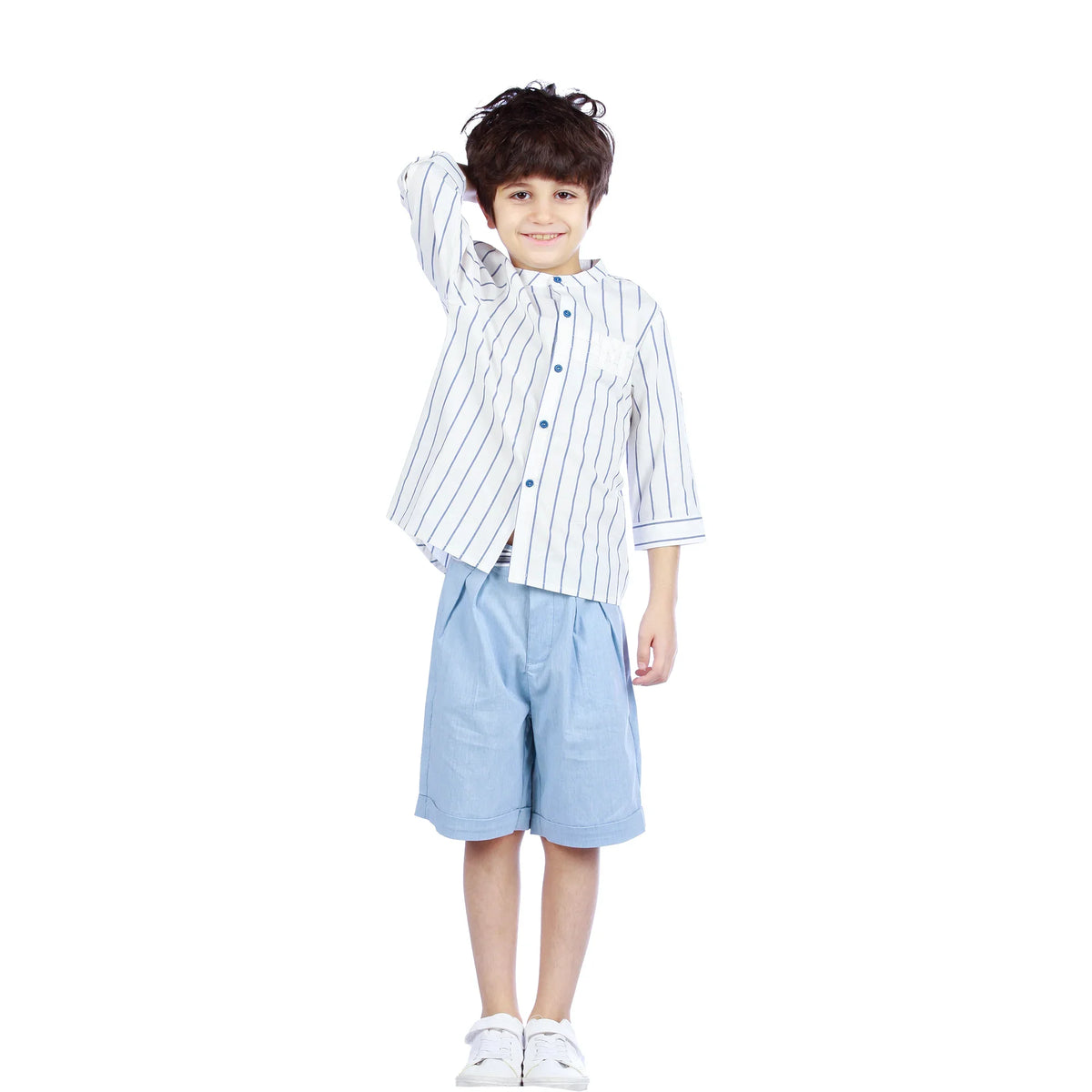 Striped Classic Shirt For Boys Image