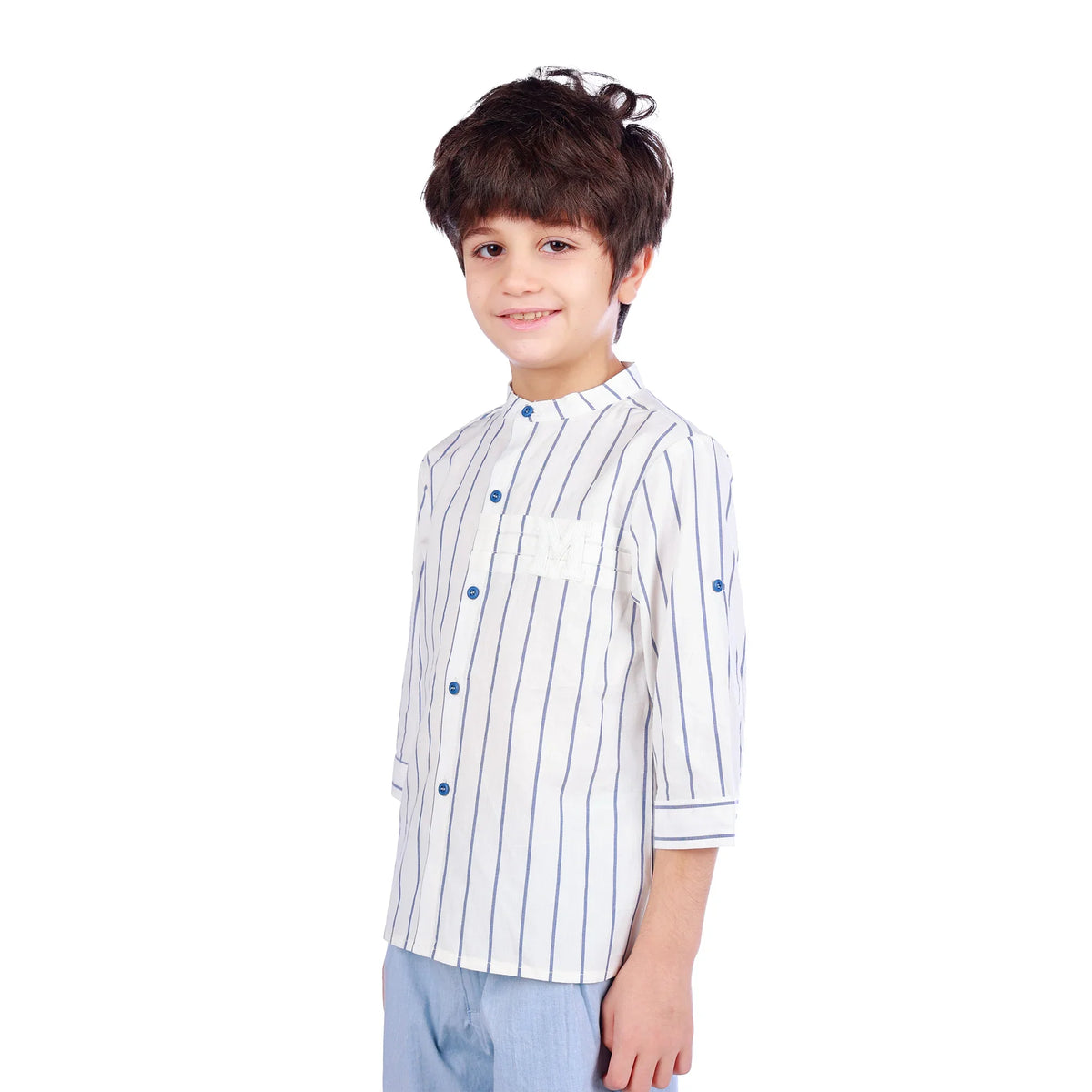 Striped Classic Shirt For Boys Image