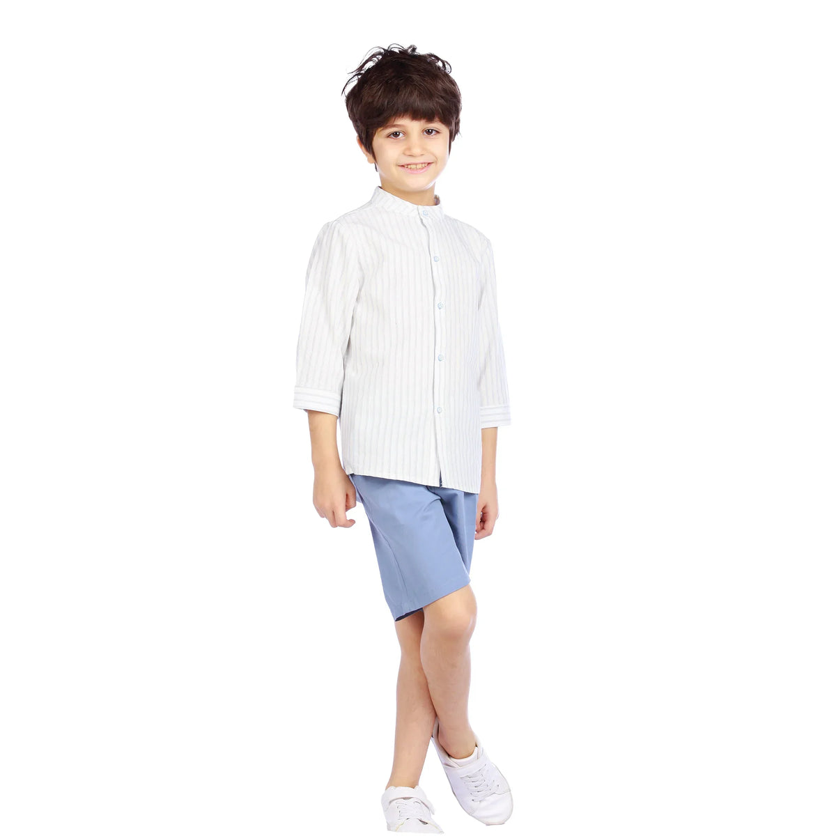 Striped Classic Shirt For Boys Image