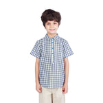 Checked Classic Shirt For Boys Blue Image