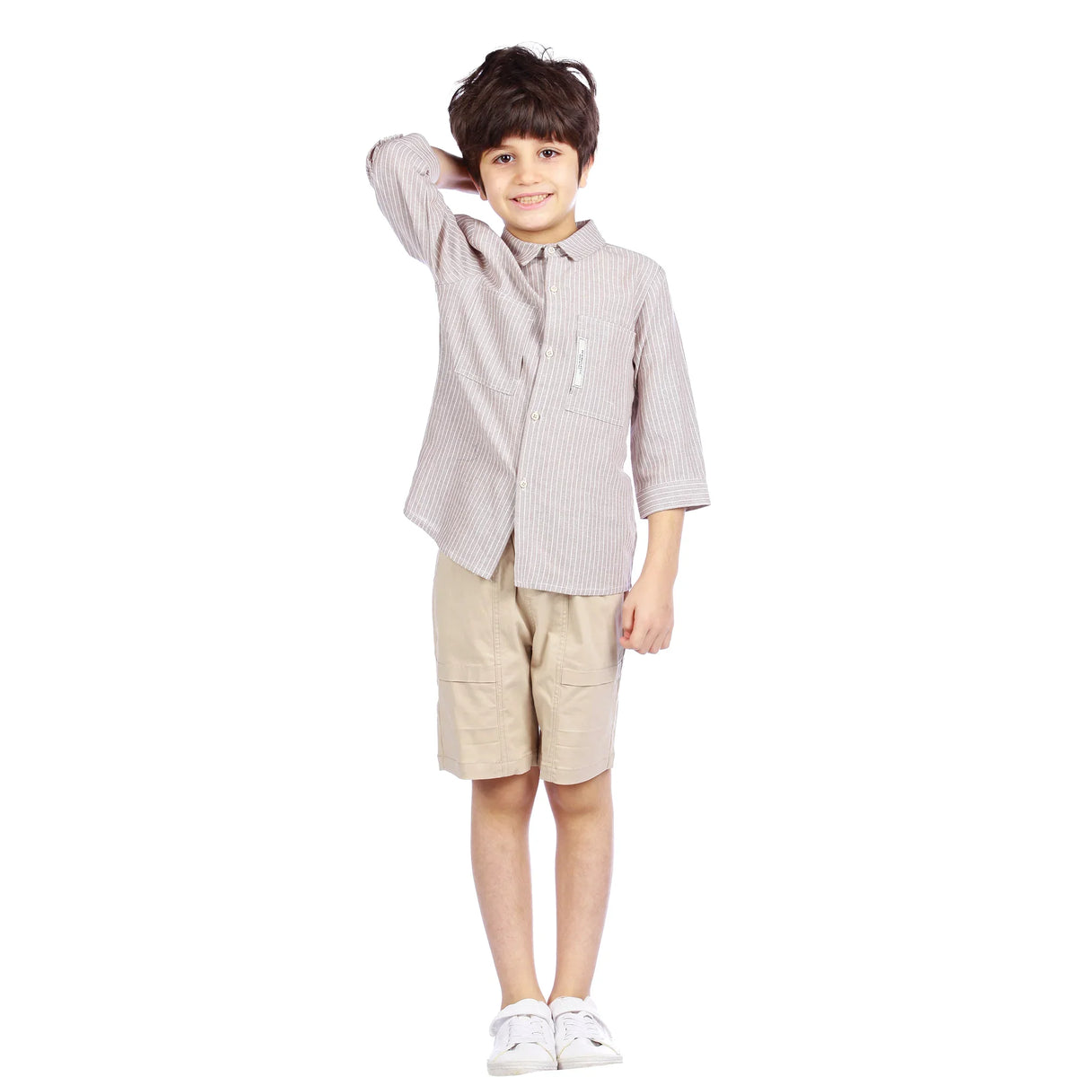 Striped Classic Shirt For Boys Image