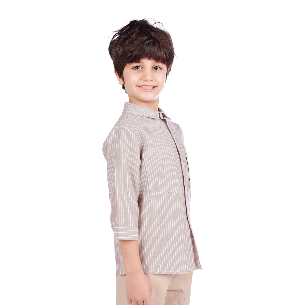 Striped Classic Shirt For Boys Image