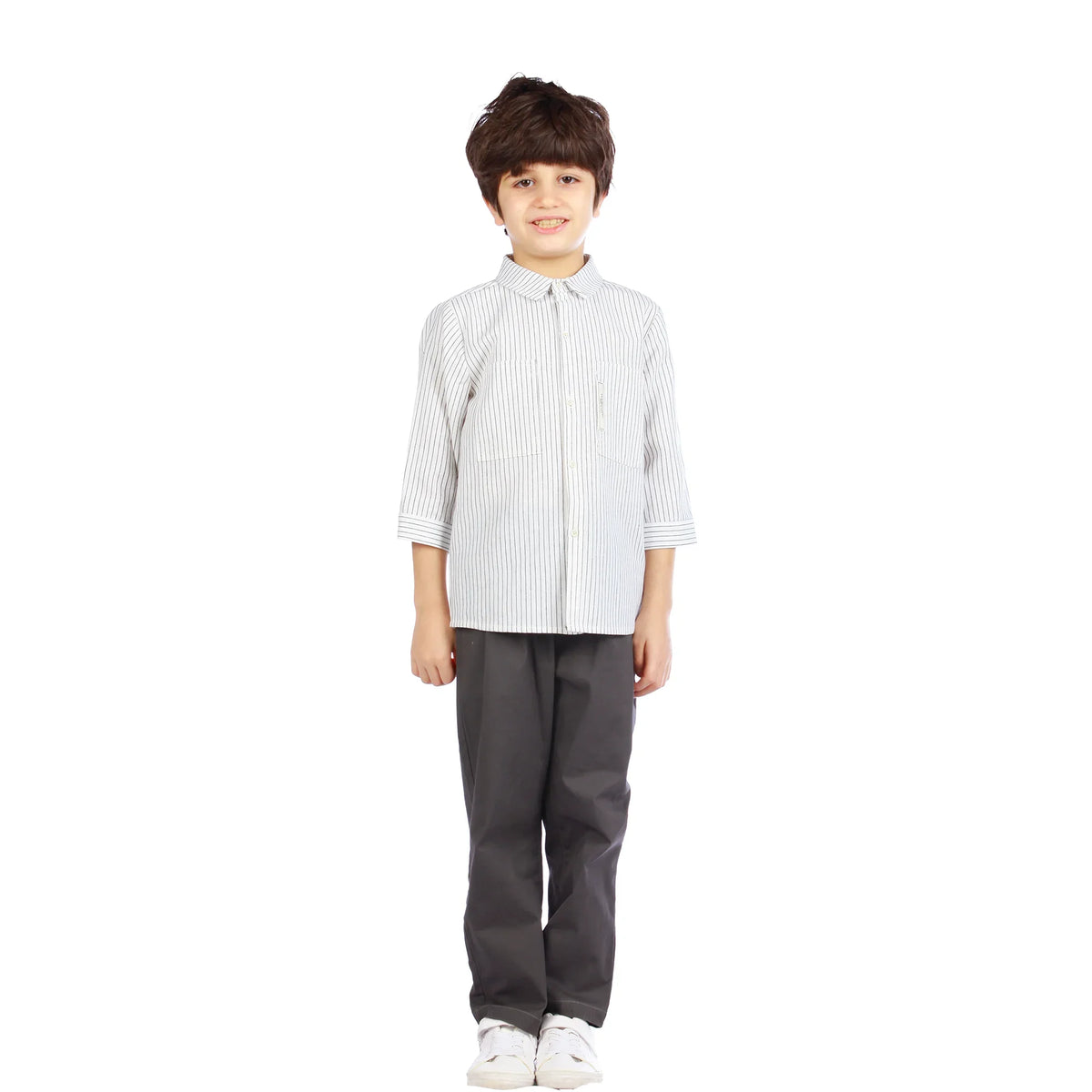 Striped Classic Shirt For Boys Image