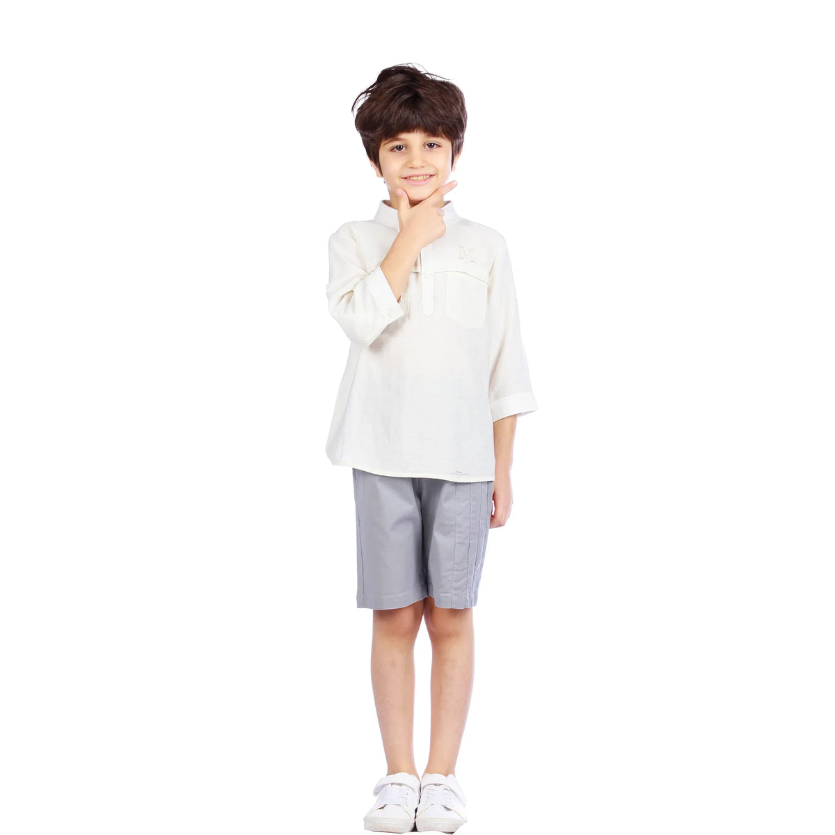 Embroidery Classic Blouse For Boys Image