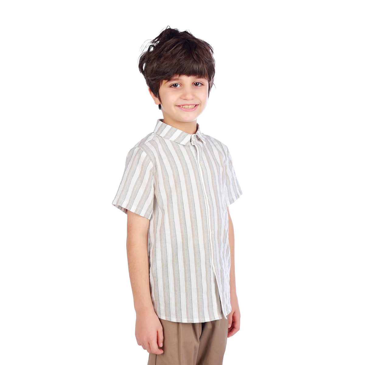 Striped Classic Shirt For Boys Image