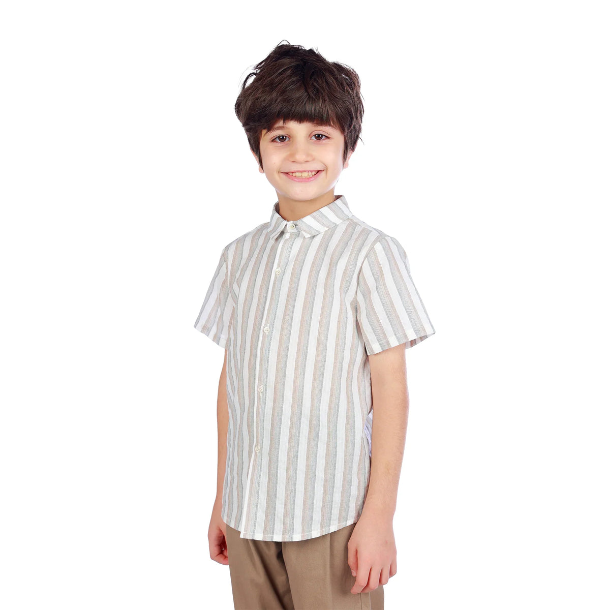 Striped Classic Shirt For Boys Image