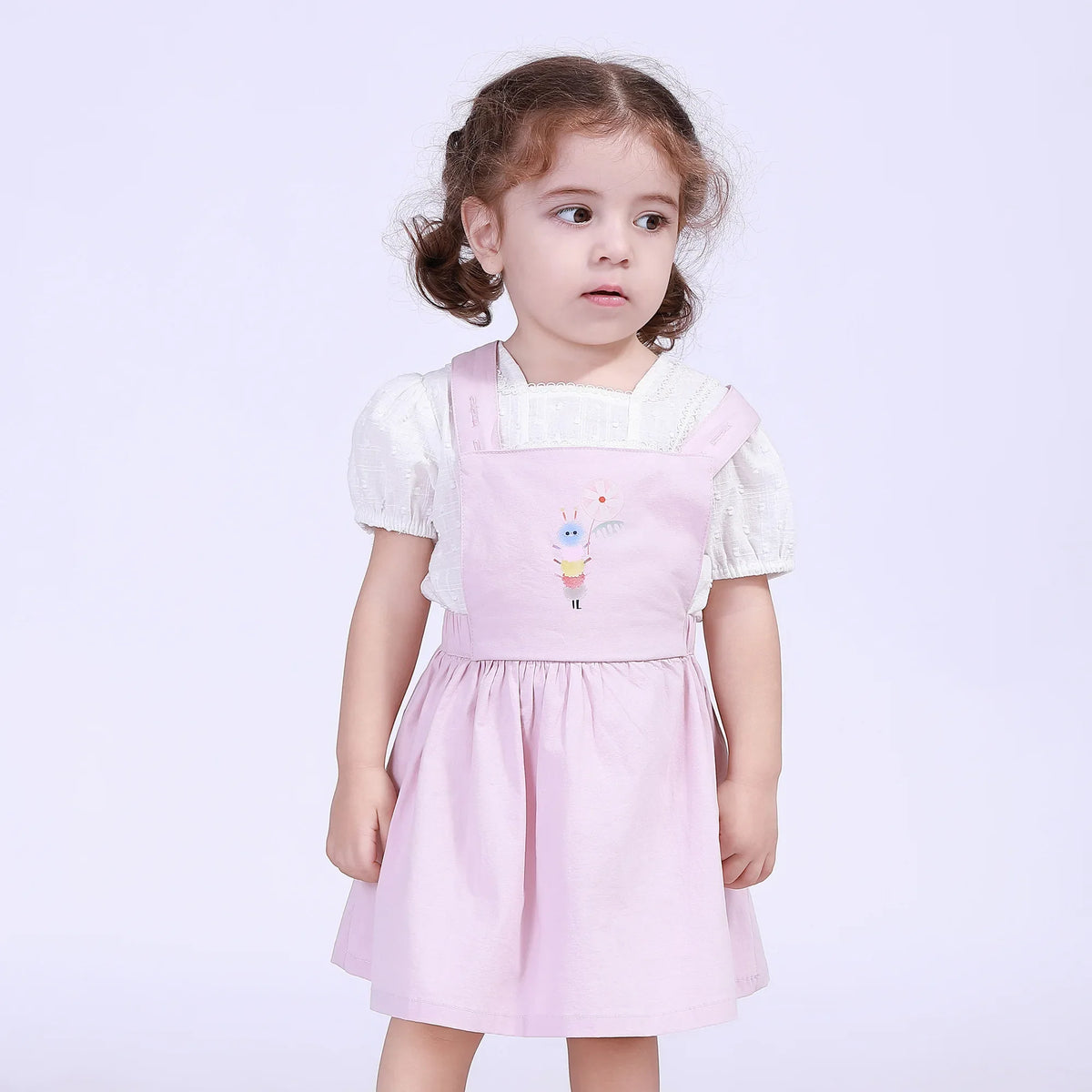 Jacquard Street Look Blouse For Baby Girl Off White Image