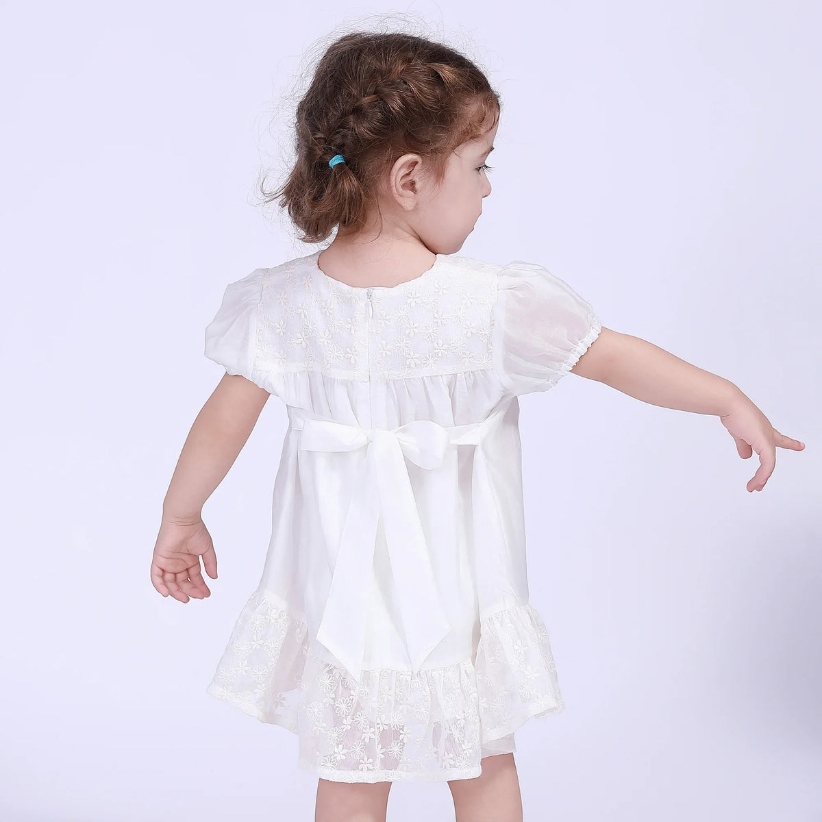 Floral Street Look Dress For Baby Girl