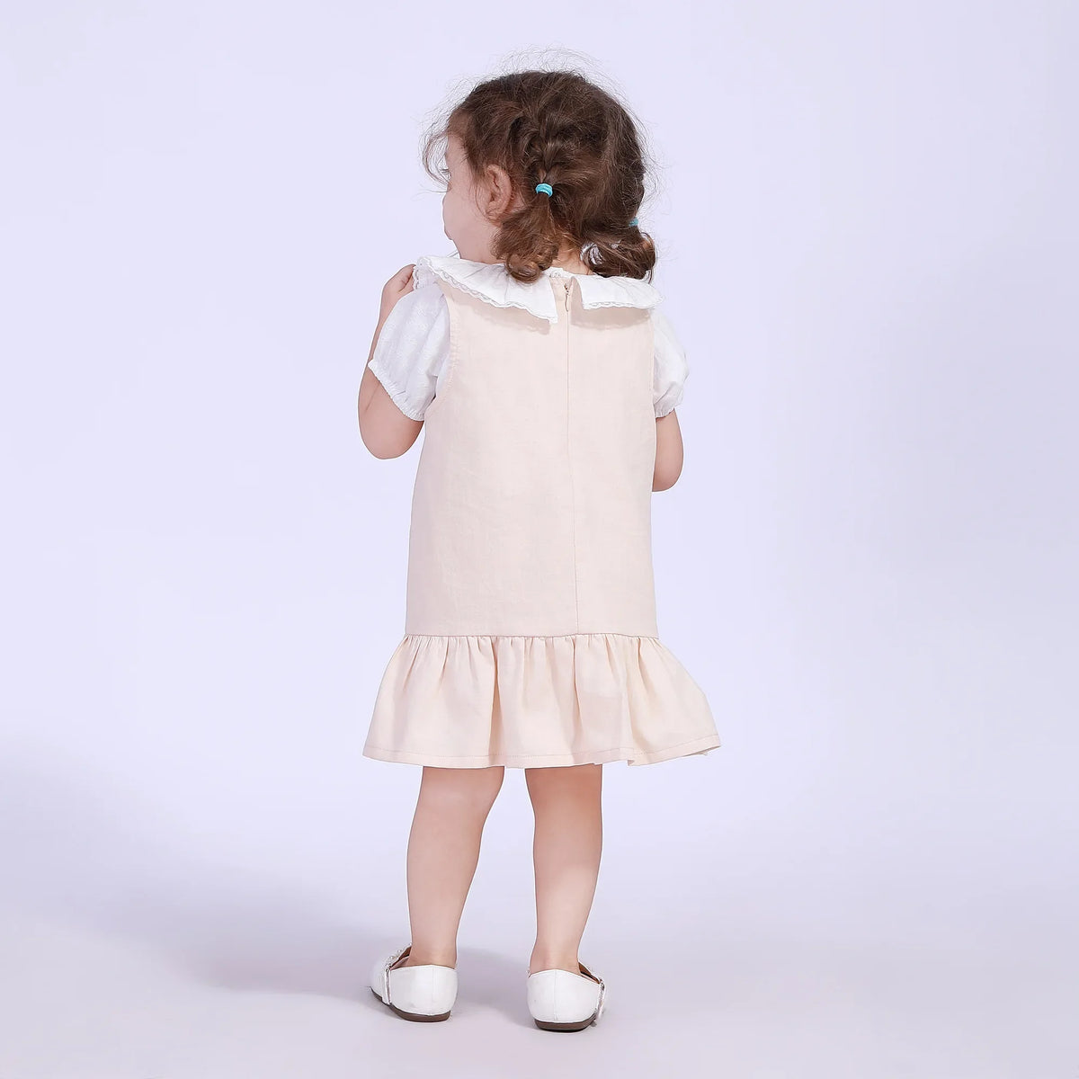 Plain Street Look Dress For Baby Girl