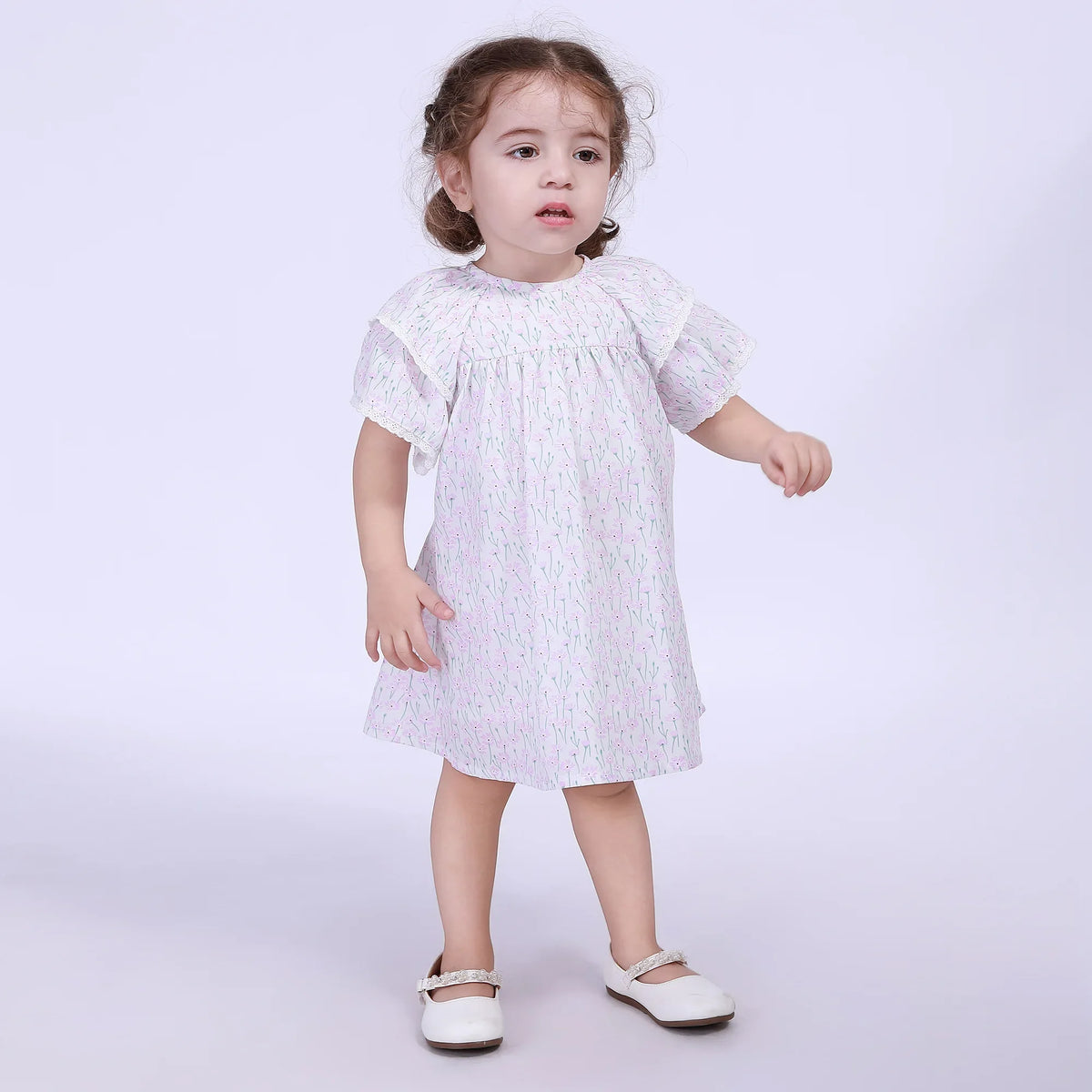 Floral Street Look Dress For Baby Girl