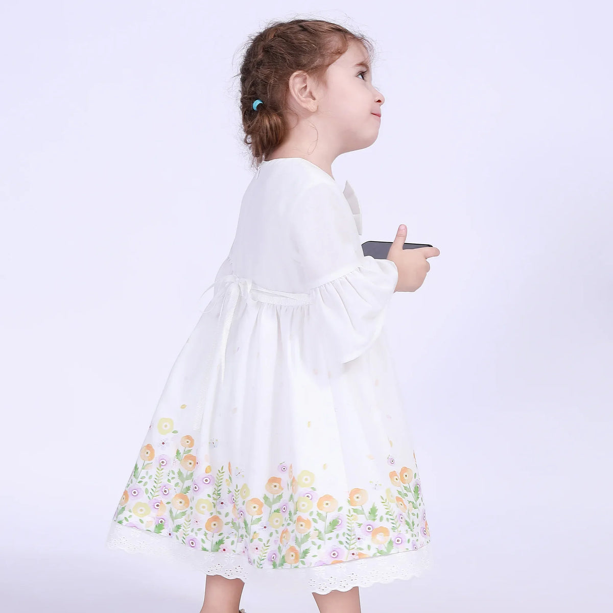 Floral Street Look Dress For Baby Girl