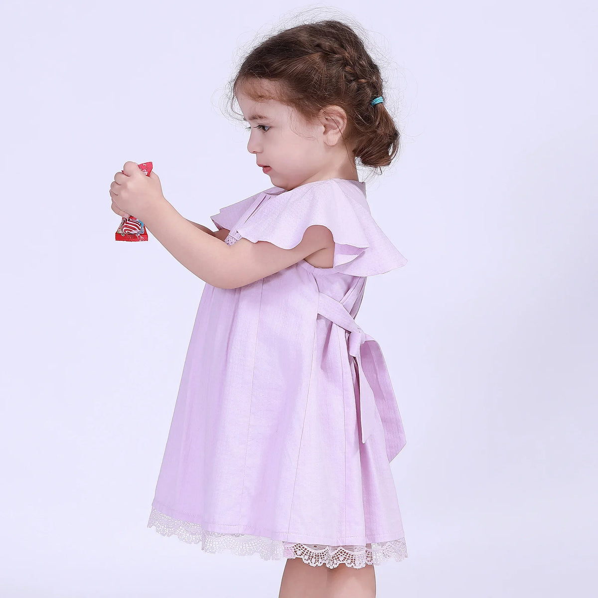 Jacquard Street Look Dress For Baby Girl