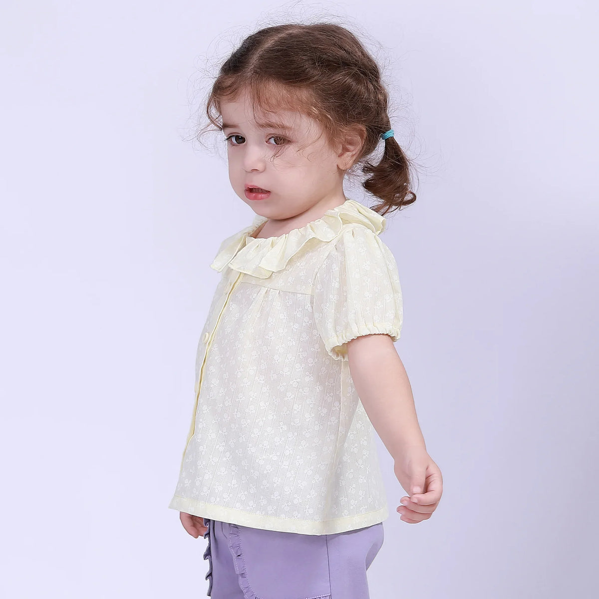 Jacquard Street Look Shirt For Baby Girl Image