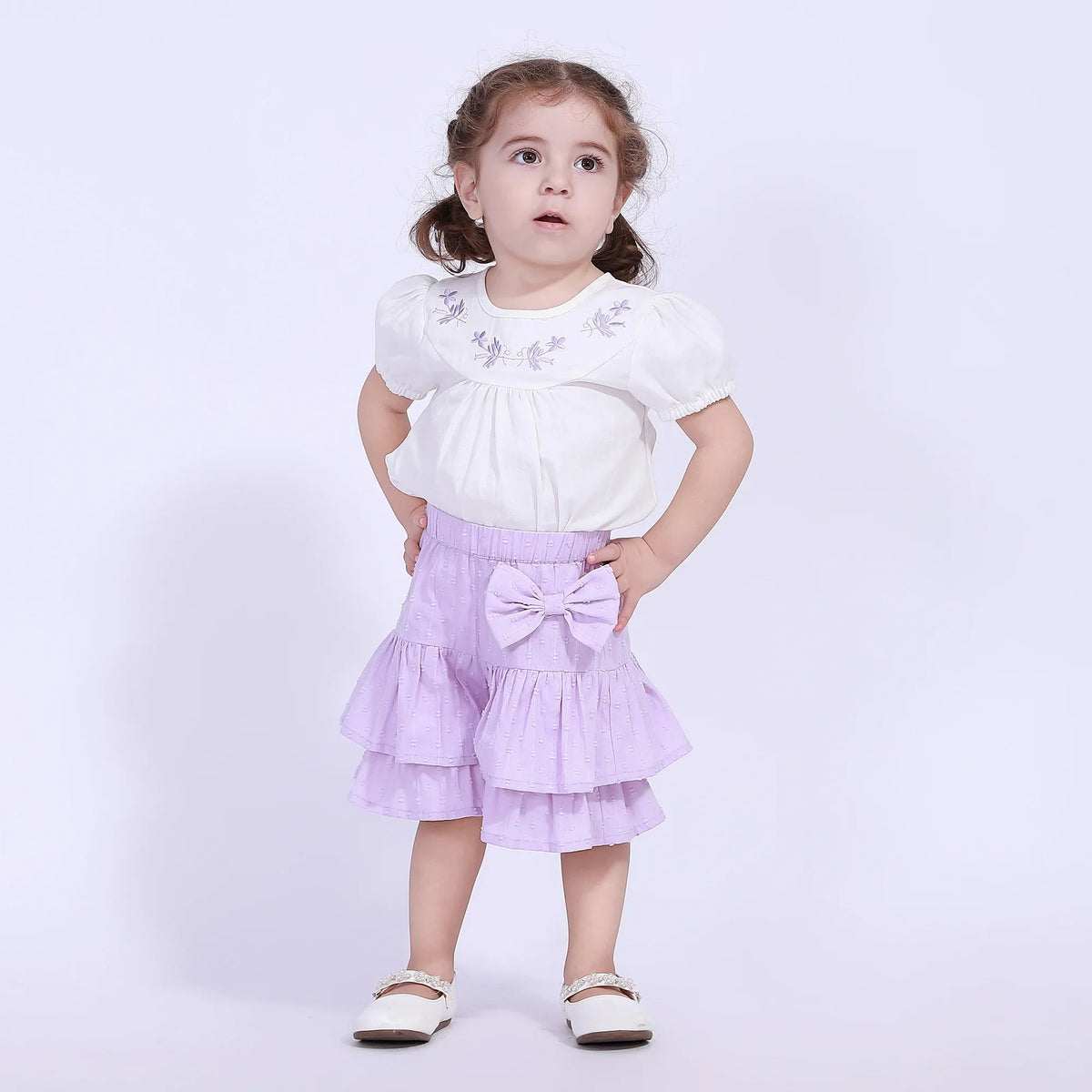 Wide-Leg Street Look Shorts For Baby Girl Image