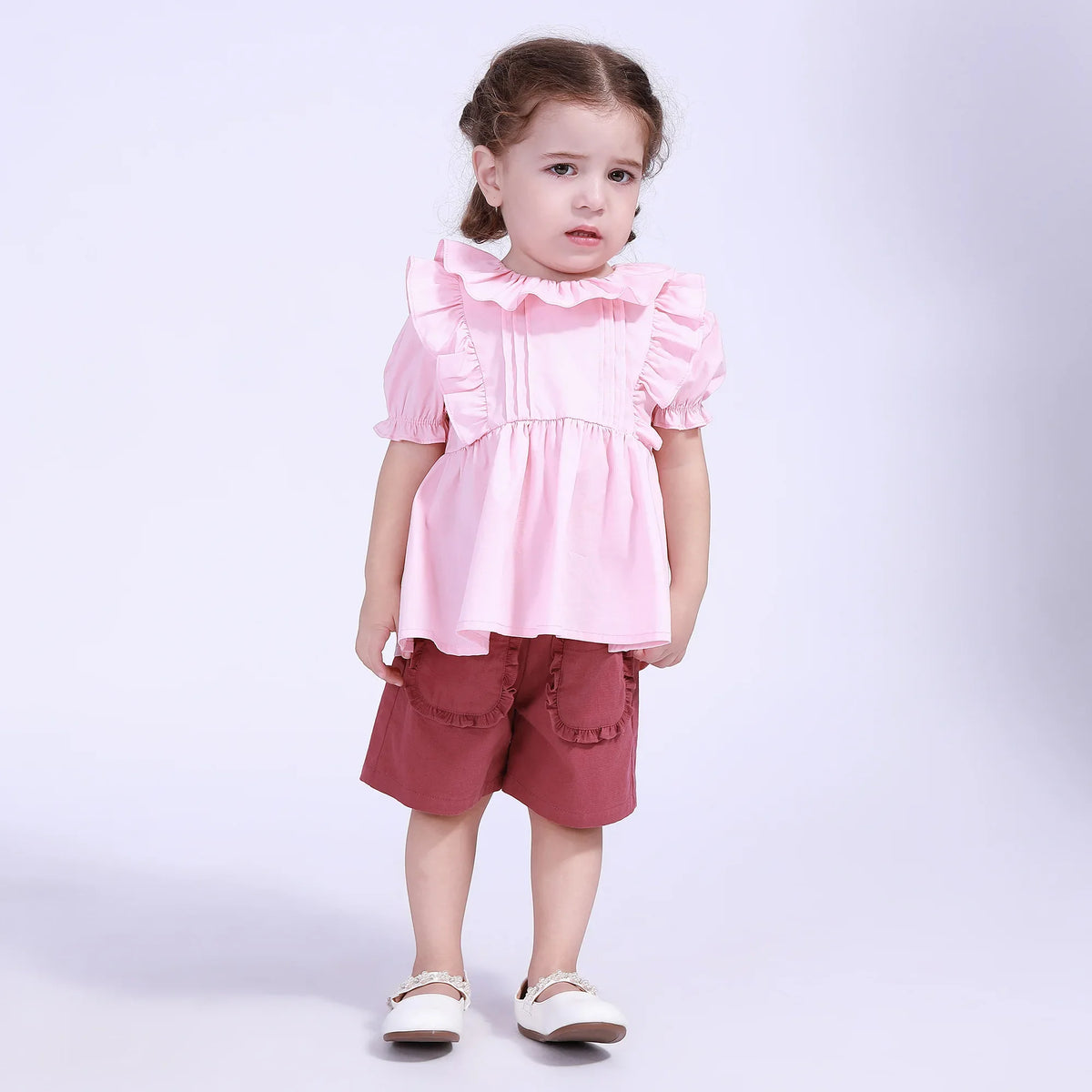 Plain Street Look Blouse For Baby Girl Image