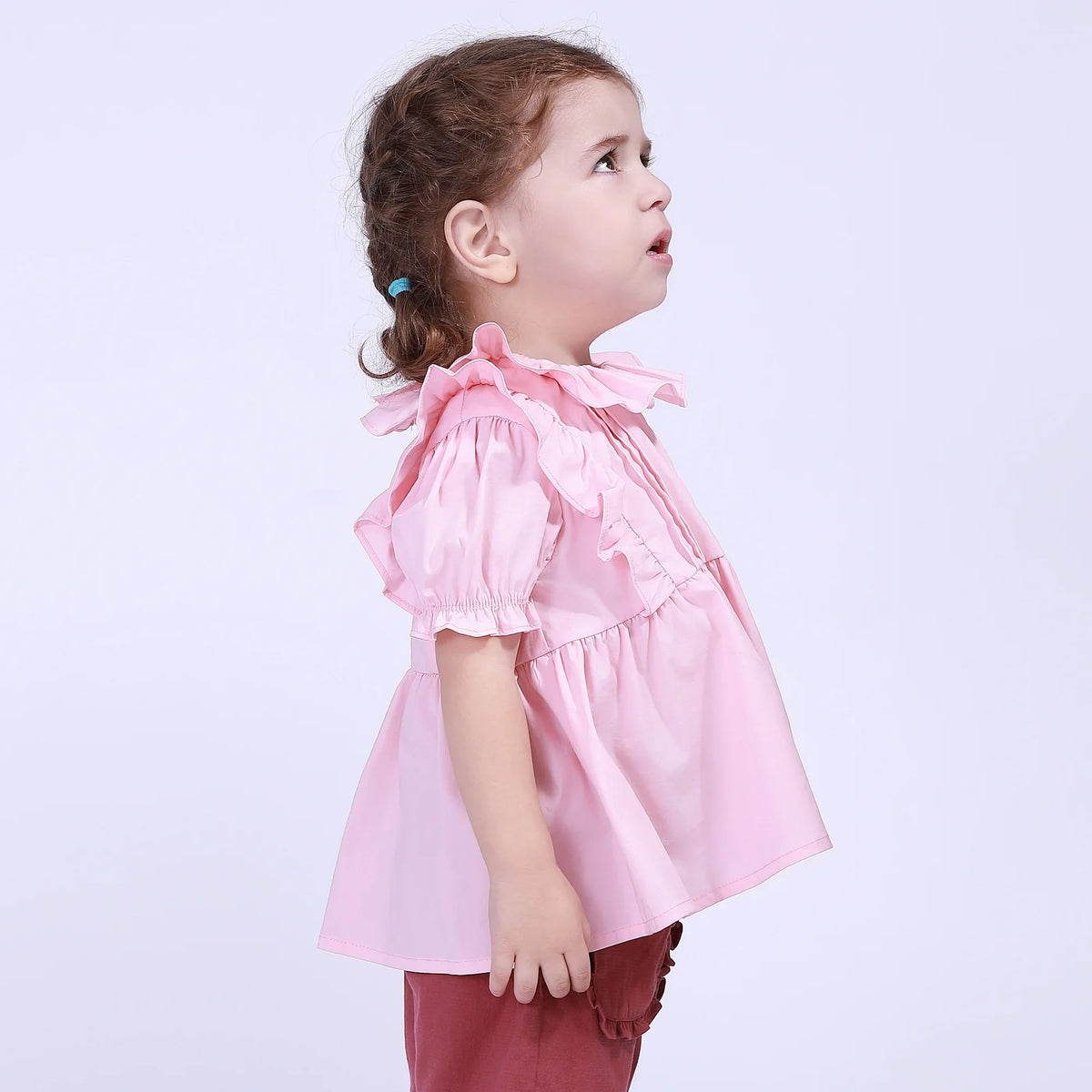 Plain Street Look Blouse For Baby Girl Image