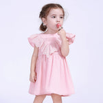 Jacquard Street Look Dress For Baby Girl Pink Image