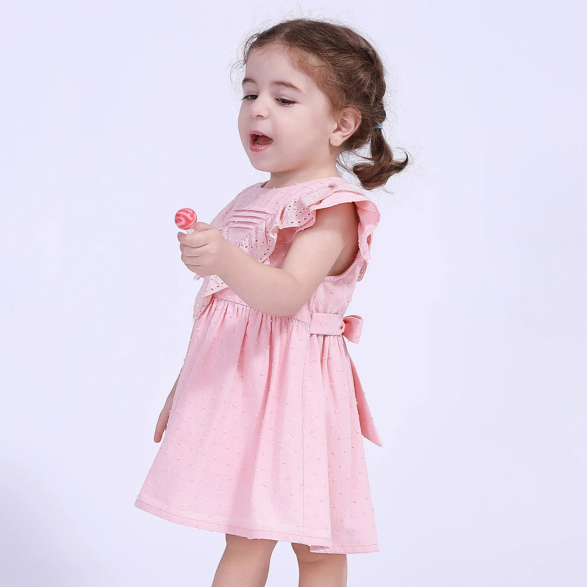 Jacquard Street Look Dress For Baby Girl