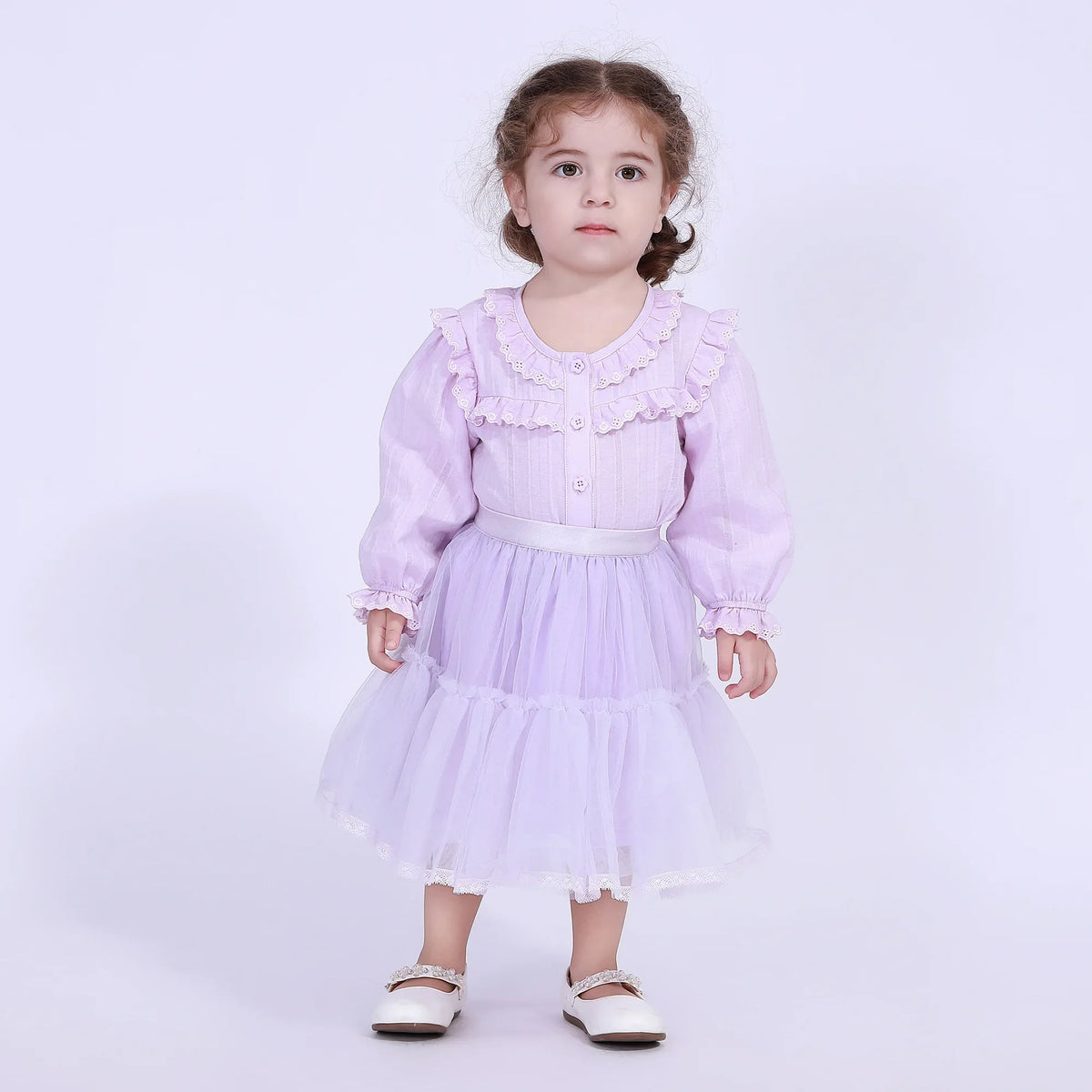 Jacquard Street Look Shirt For Baby Girl Image