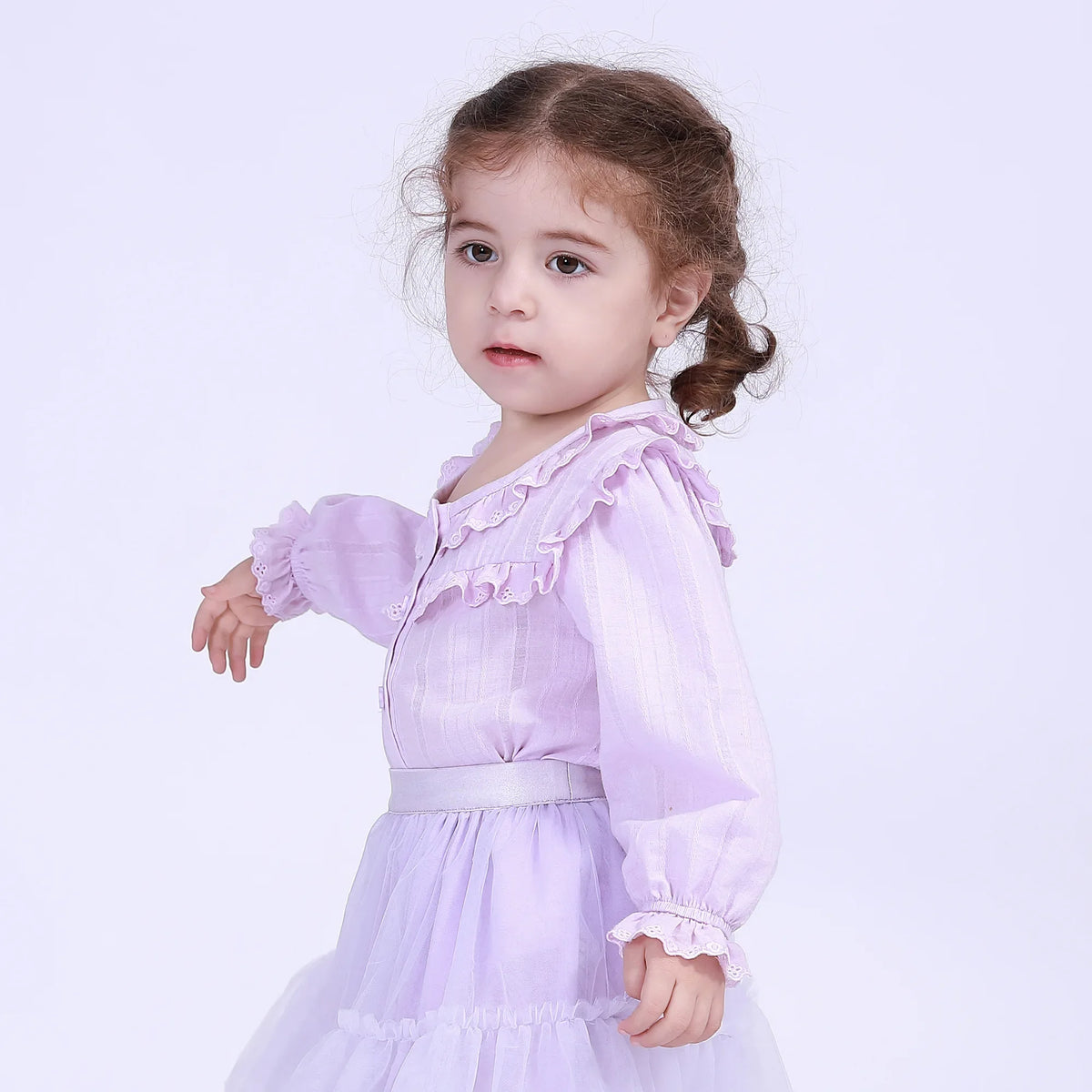 Jacquard Street Look Shirt For Baby Girl Image