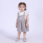 Printed Street Look Dress For Baby Girl Gray Green Image