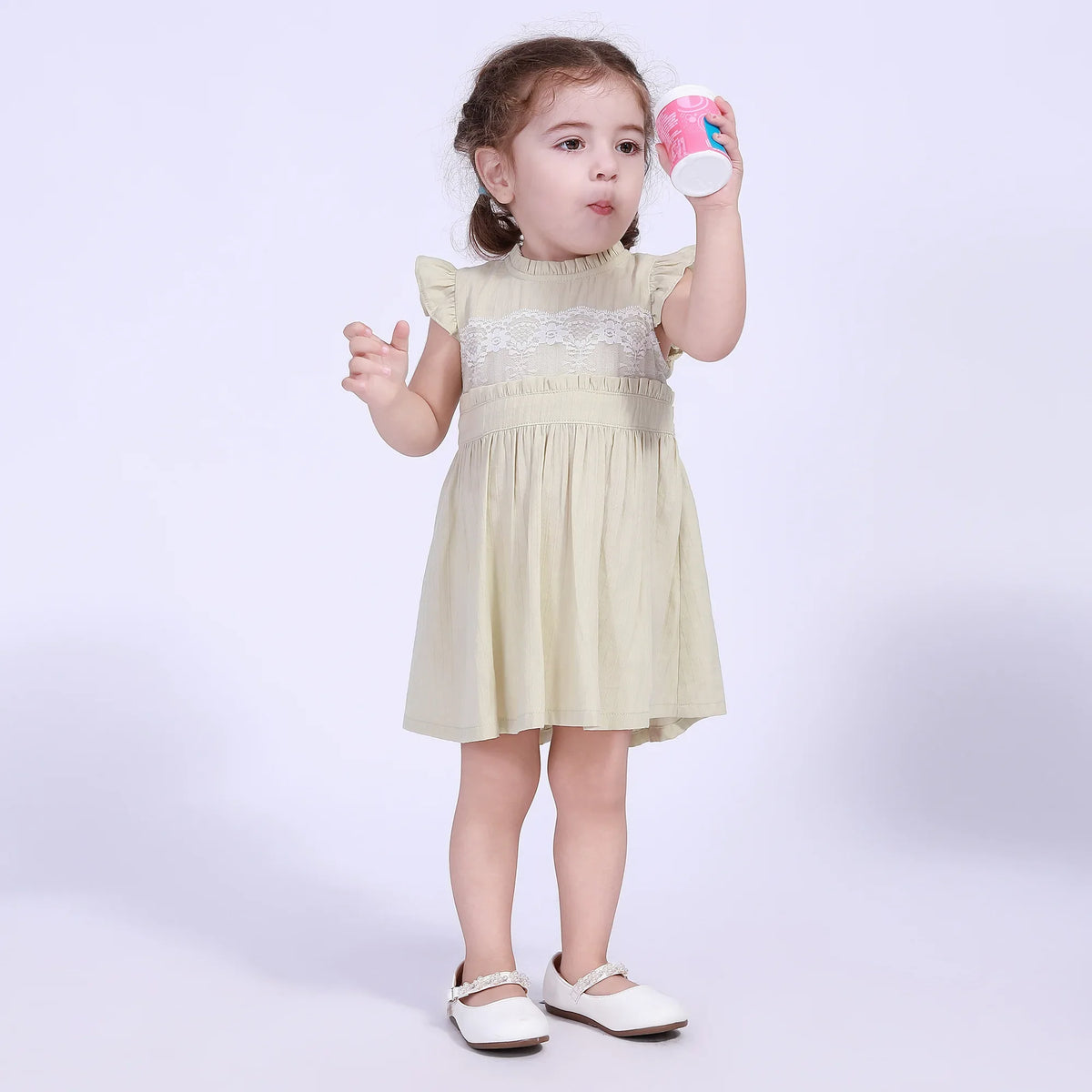 Laced Street Look Dress For Baby Girl