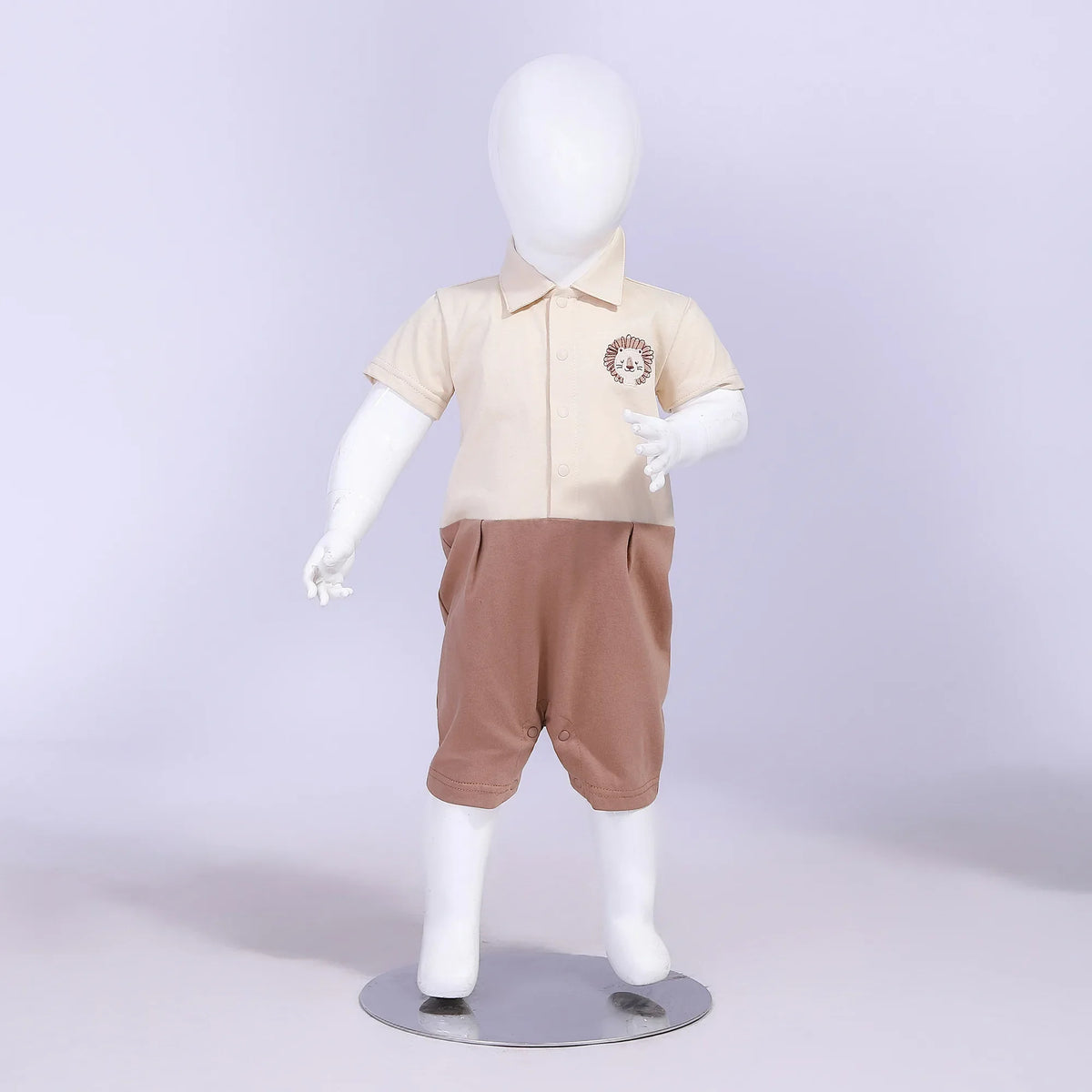 Embroidery Street Look Romper For Baby Boy