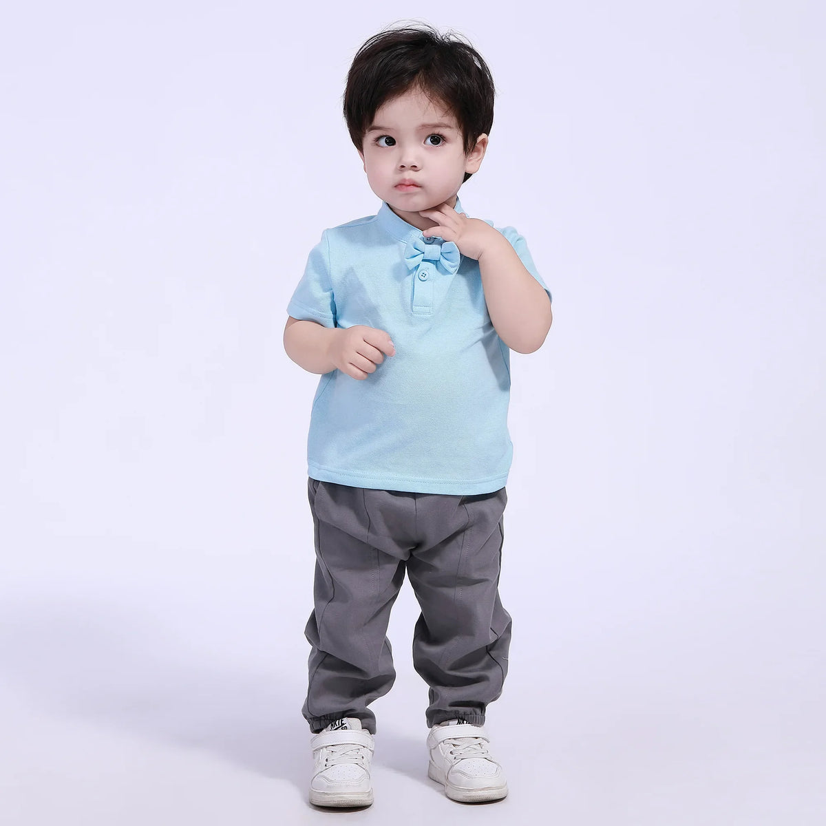 Ankle-Tied Street Look Pants For Baby Boy