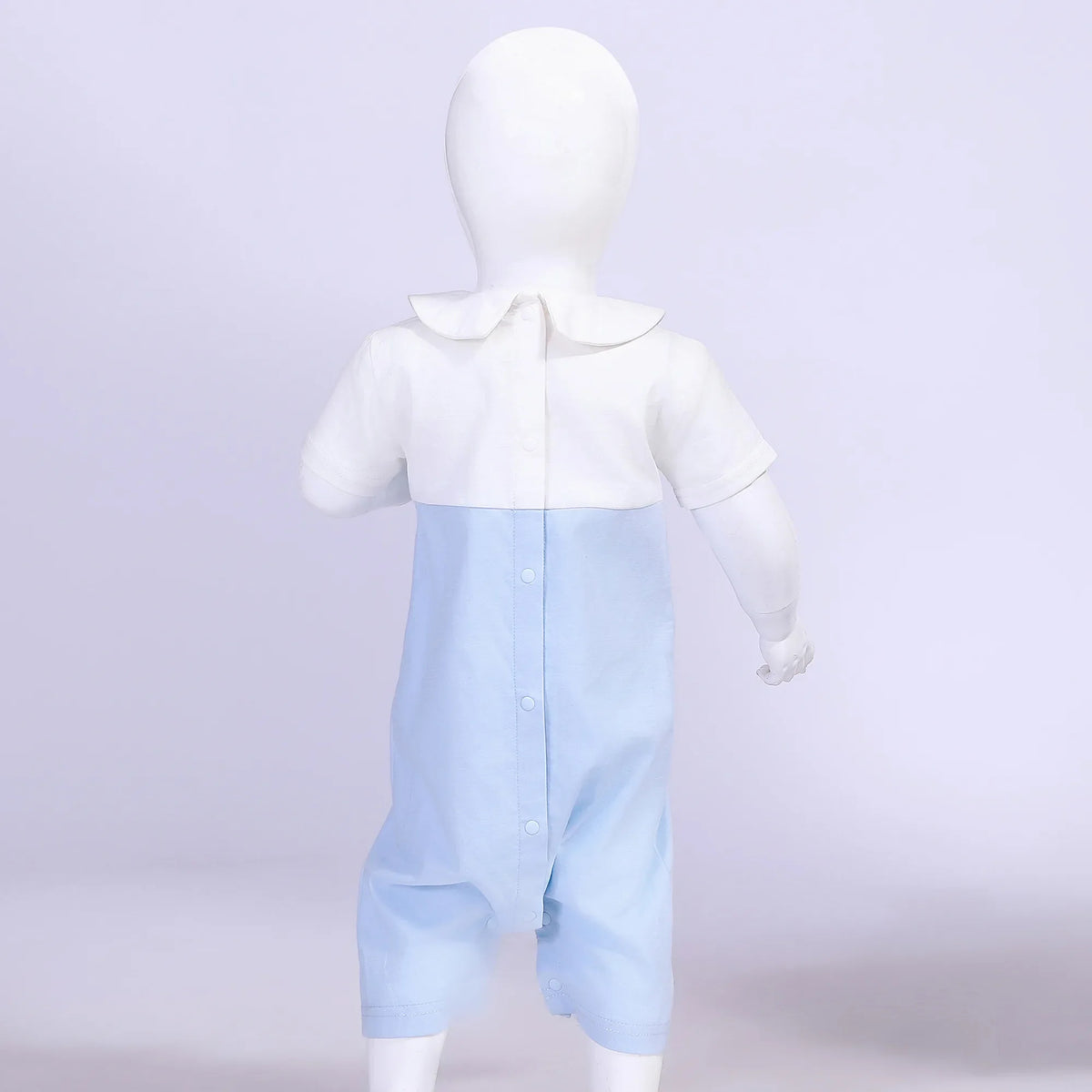 Color-Blocked Street Look Romper For Baby Boy