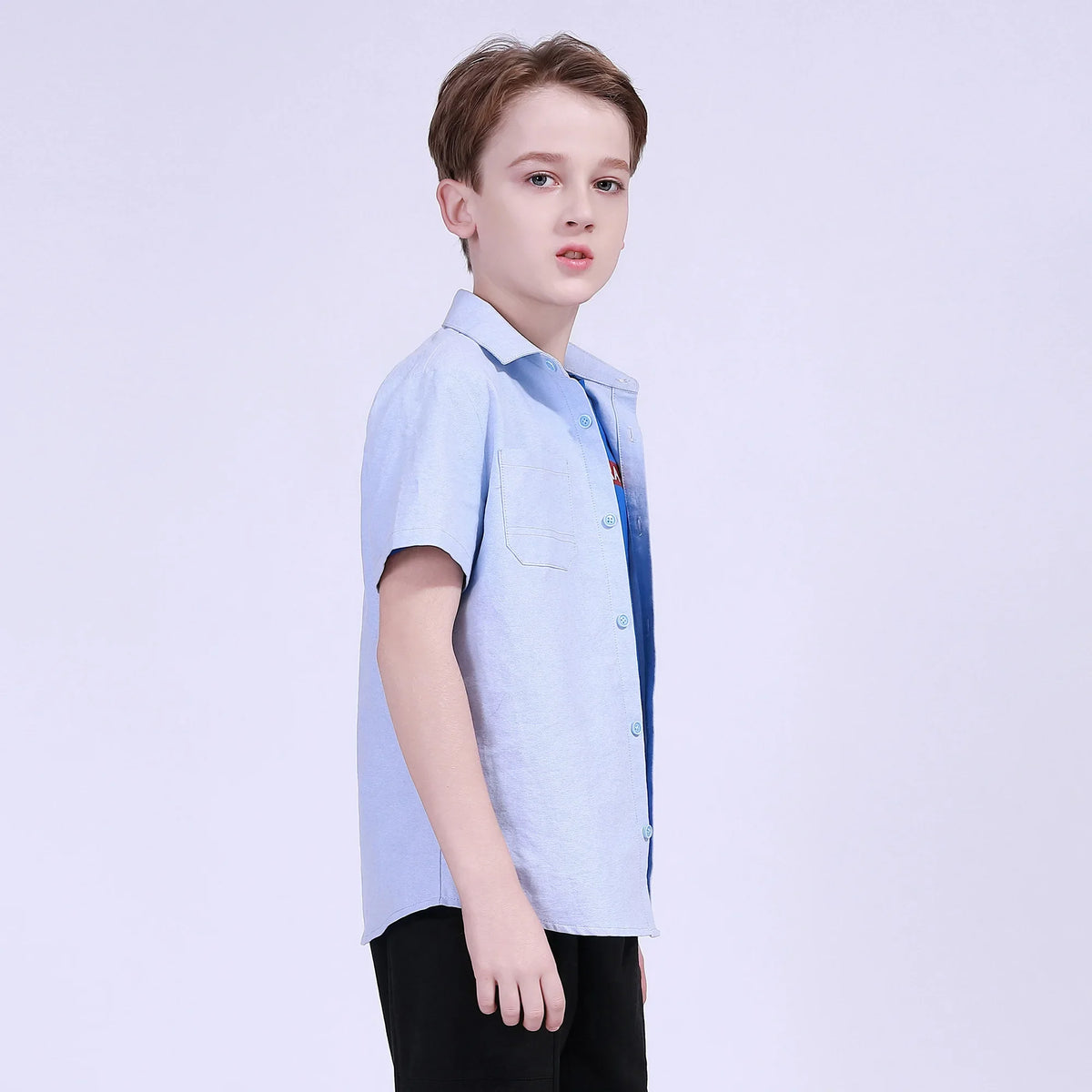 Plain Street Look Shirt For Boys Image