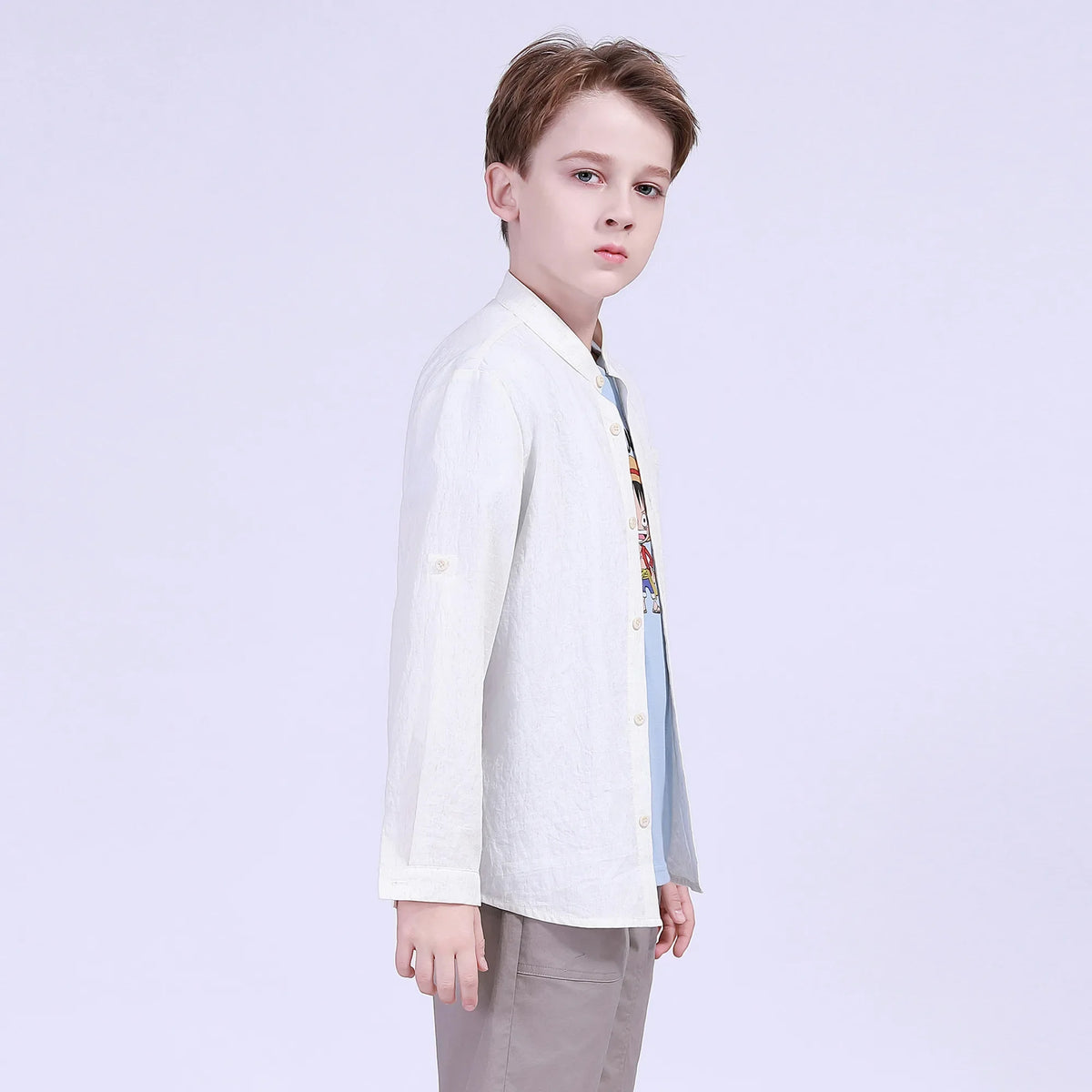 Plain Street Look Shirt For Boys Image