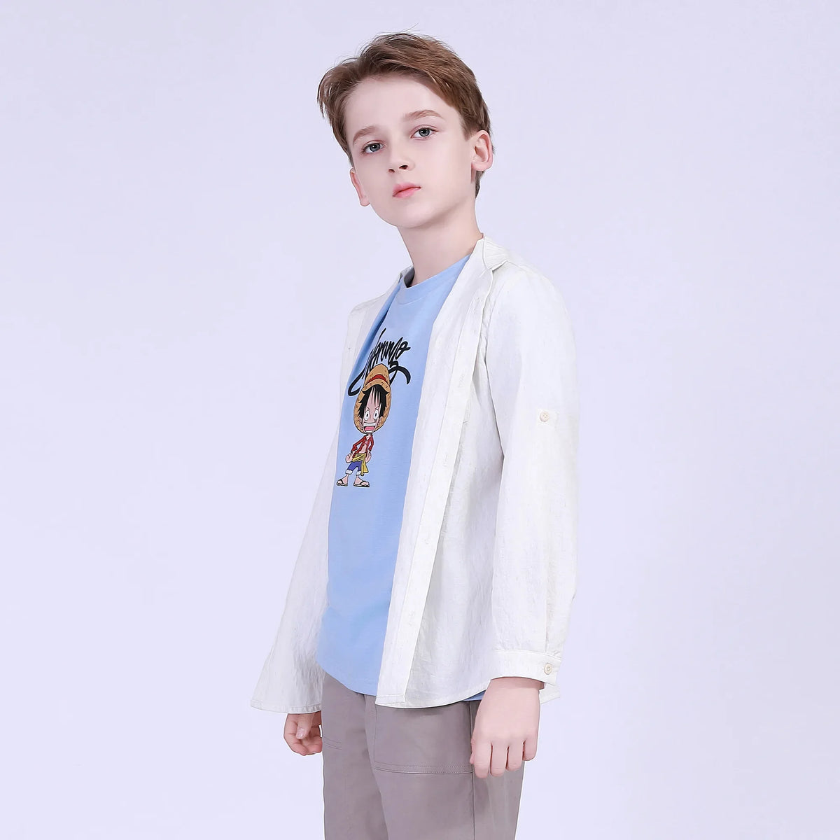 Plain Street Look Shirt For Boys Image