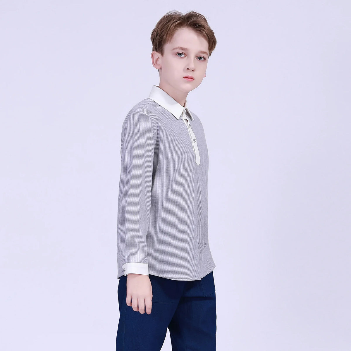 Striped Street Look Blouse For Boys Image