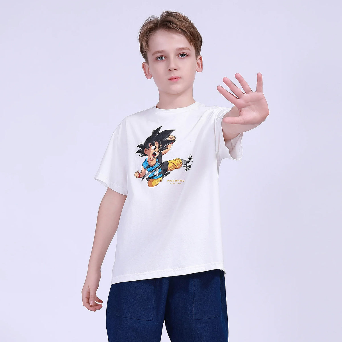 Printed Street Look T.Shirt For Boys Off White Image