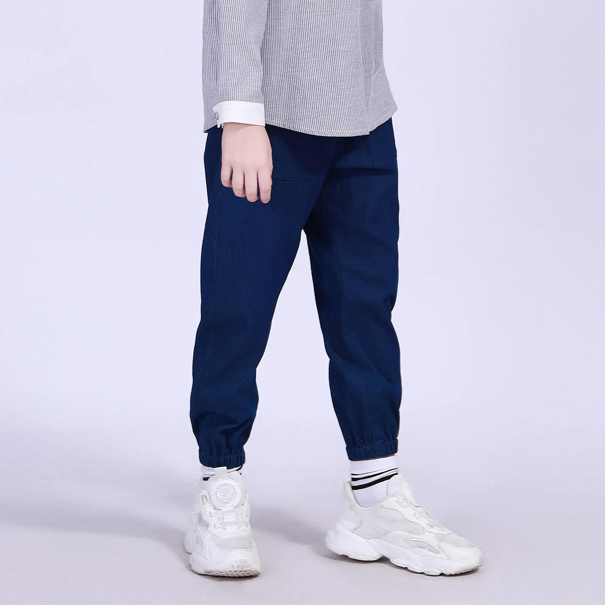 Ankle-Tied Street Look Pants For Boys