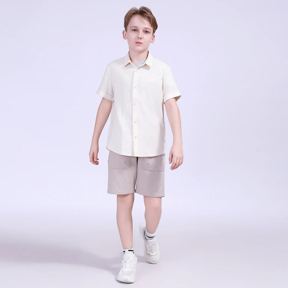 Plain Street Look Shirt For Boys Image