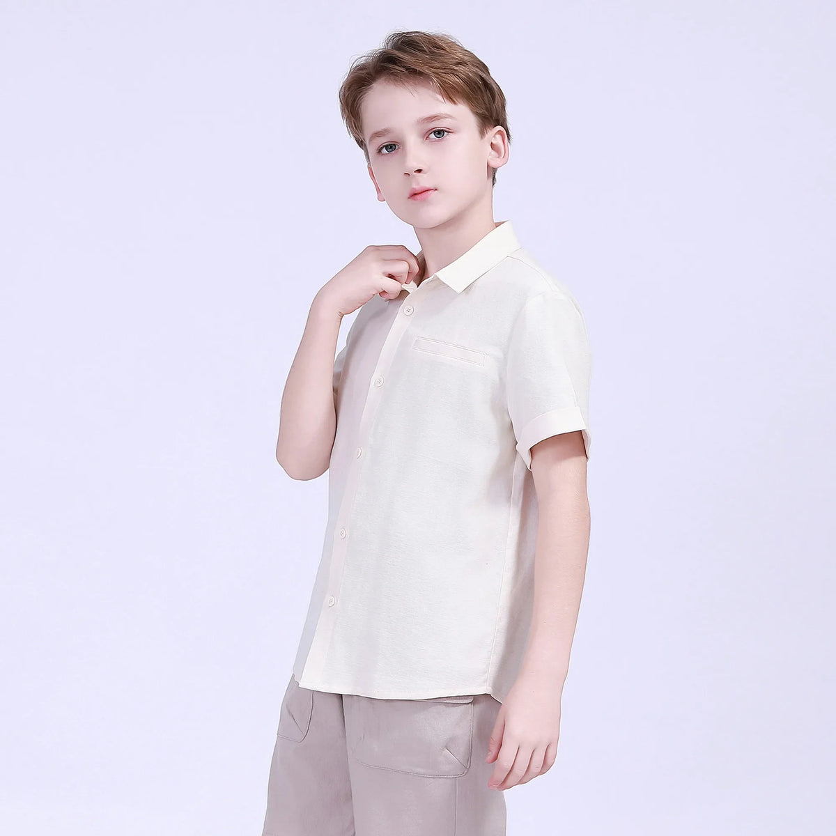 Plain Street Look Shirt For Boys Image