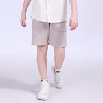 Gray Ordinary Street Look Shorts For Boys Image