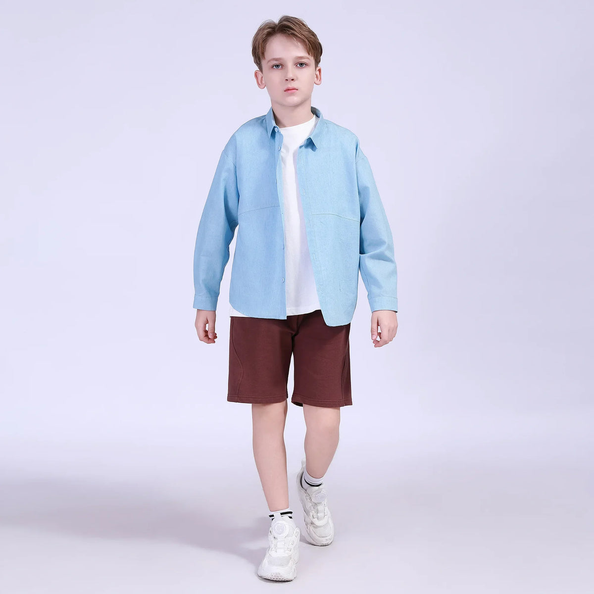 Solid Street Look Shirt For Boys Image