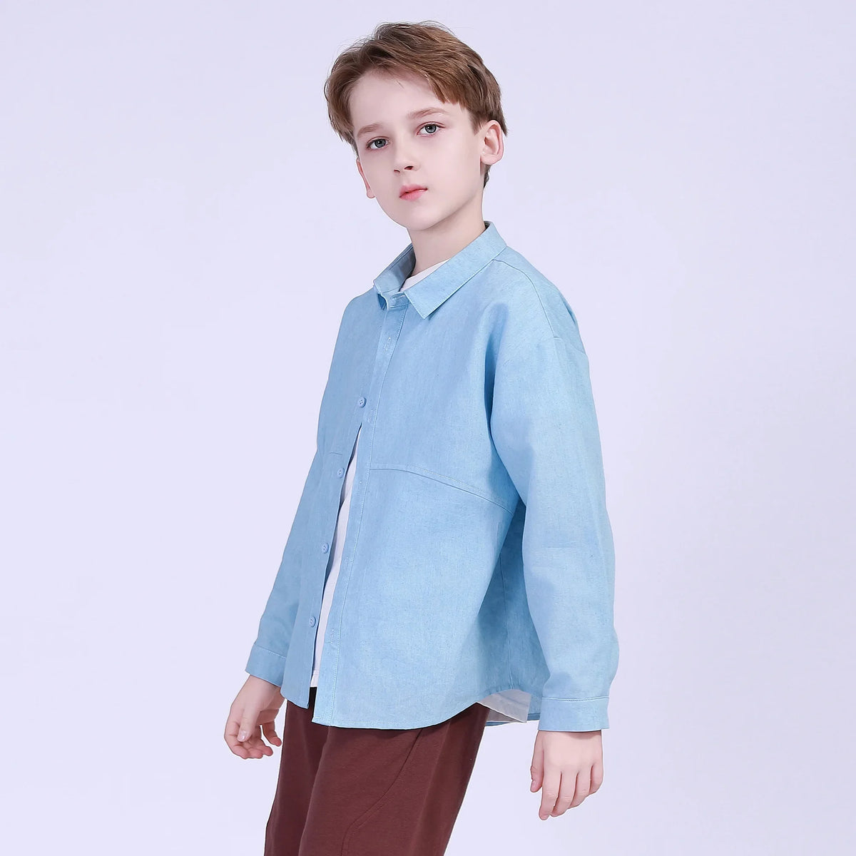 Solid Street Look Shirt For Boys Image